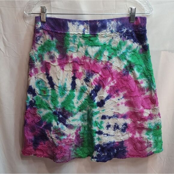 Max Studio Tie Dye Textured Cotton Skirt Size Small - Picture 8 of 8